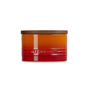 Le Creuset Stoneware Signature Storage Jar with Wooden Lid 470ml Volcanic